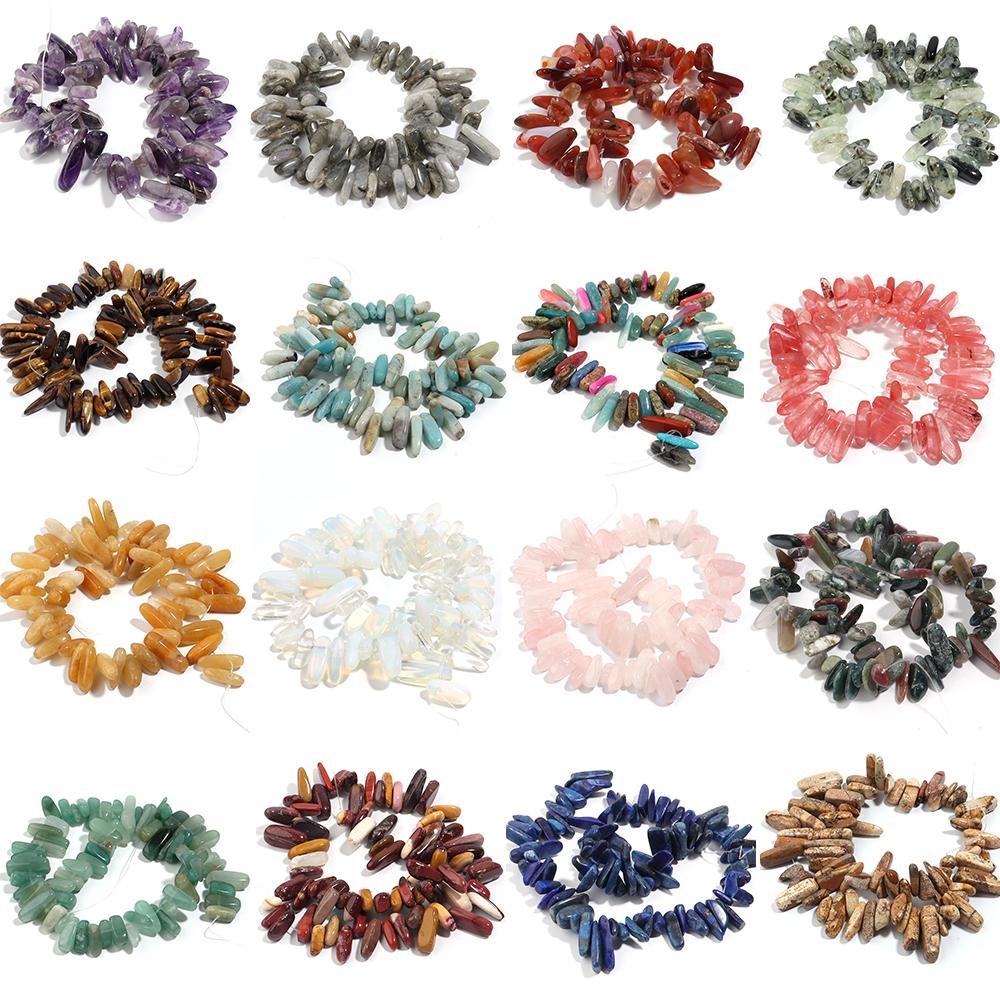 Natural Chips Stone Beads Irregular Gravel Beads Crystal Agate Jade Lava Loose Bead For Making Bracelet Necklace Jewelry Finding