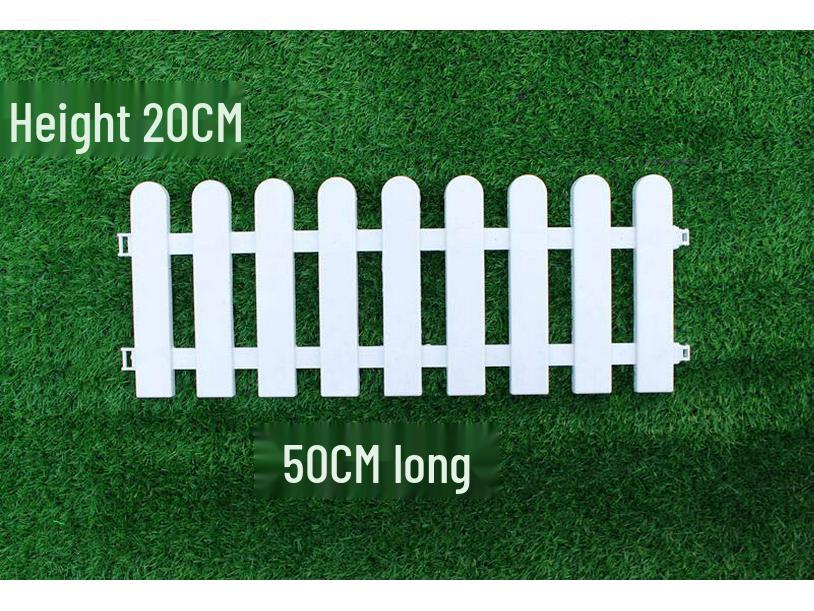 White Plastic Picket Fence for Garden, Flower Bed, or Kindergarten Decoration