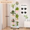 Wrought Iron Multi-Layer Tall Indoor Flower Stand for Living Room or Balcony