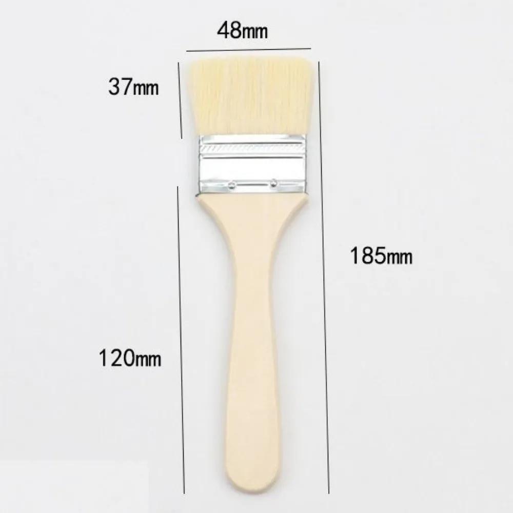 Portable 2/3/5inch Pastry Brush Wood Nylon BBQ Brushes Natural Bristles Heat-Resistant Kitchen Brush For Baking Cooking Grilling
