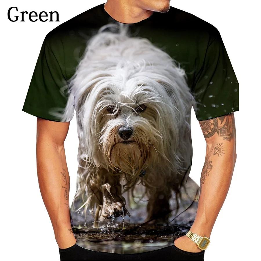 Summer Harajuku Men's Short Sleeved O-neck T-shirt 3D Printed Clothing Yorkshire Meme Anime Casual Cloths