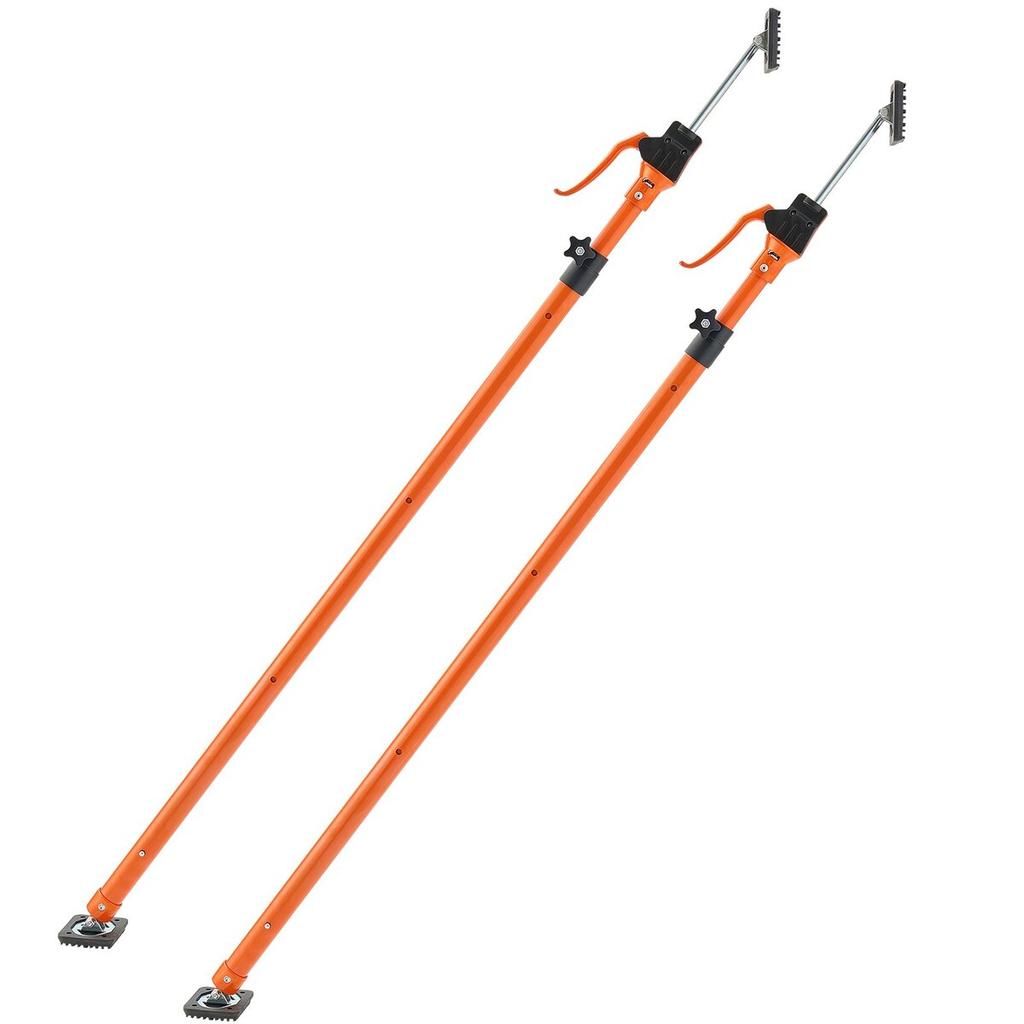 Cabinet Jack Support Pole, 2-Pack, 125-291 cm Steel Telescopic Quick Support Rod, Adjustable 3rd Hand System up to 90 kg Capacity for Installing