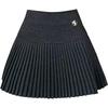 Elastischer Bund Wollplissee A-Linien Minirock - Preppy Stil für Herbst/Winter