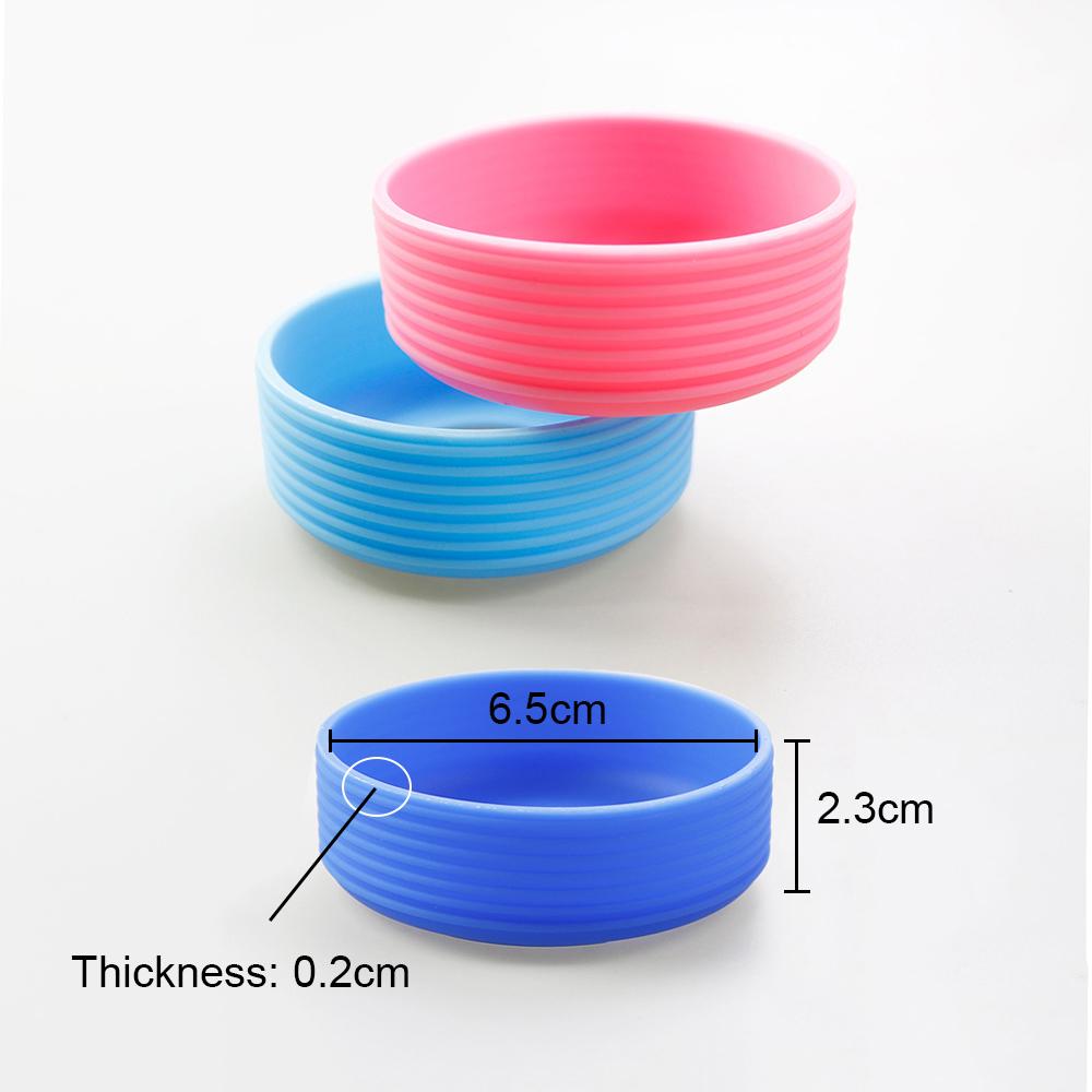 SW 16 Colors 6.5CM Threaded Silicone Cup Bottom Cover 65MM Cup Holder Thermos Cup Base Protective Case Silicone Bottom Cover