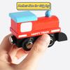 Wooden Magnetic Train Montessori  Early Educational Cognition Traffic Sign Toy Sorting Learning Teaching Car Cartoon Set