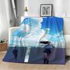 Anime A-AfterS theS RainS Throw Lightweight 240g Flannel Blanket Soft Skin-friendly for Summer Cooling