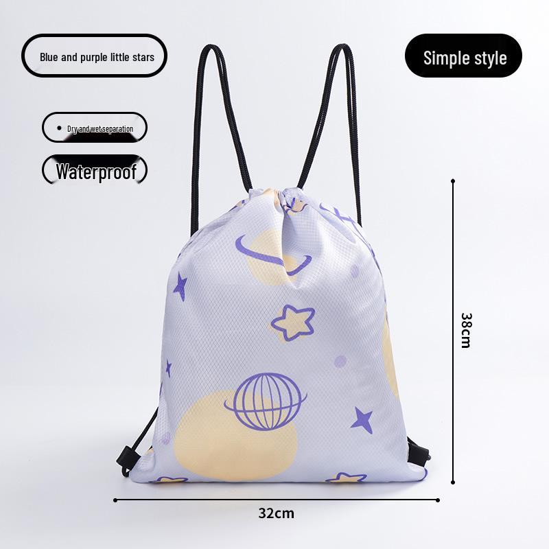 Children's Waterproof Cartoon Sports Beach Backpack with Dry/Wet Separation