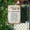 Metal Wall Art Vintage Garden Rules Farmhouse Decor