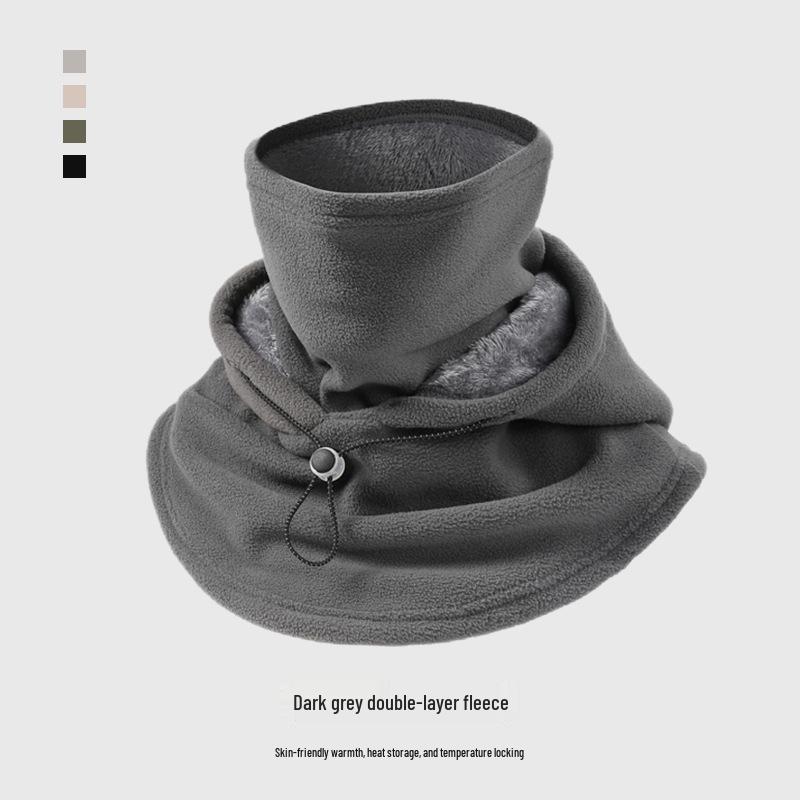 Unisex Windproof Cycling Hat with Face and Neck Protection - Velvet Lined, Thickened for Autumn & Winter