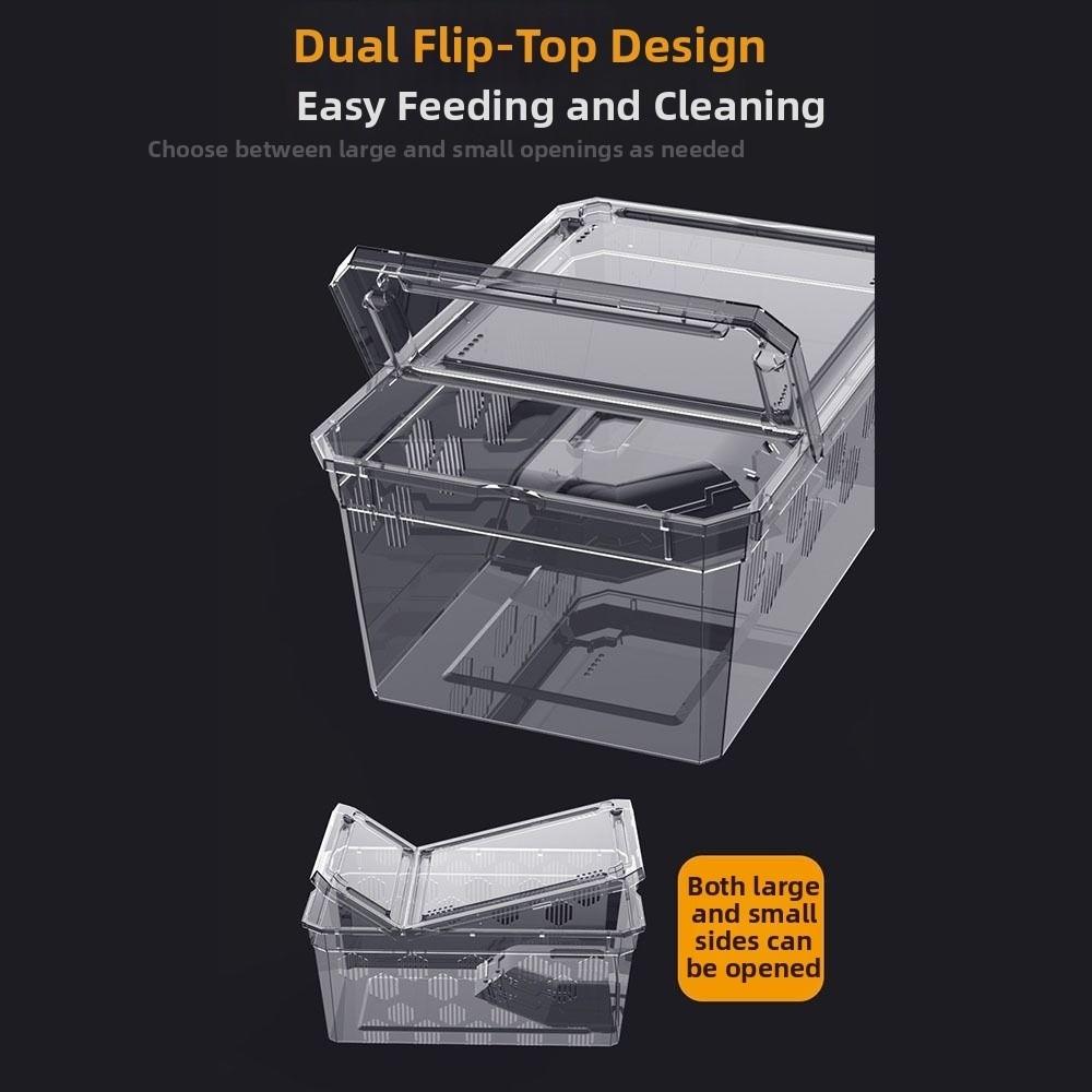 Transparent Reptile Tank Plastic Reptile Transport Container Reptile Pet Supplies