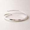 Minimalistisches 925 Sterling Silber Armreif – Schlanker offener Armreif – Modernes verstellbares Armband