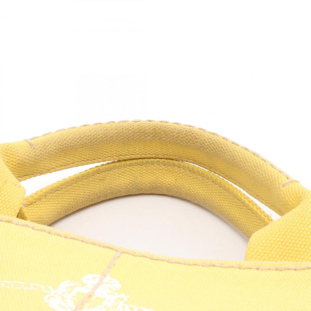 Used PRADA CANAPA Canapa Mini Tote Bag BN2439 Canvas Yellow Used Women