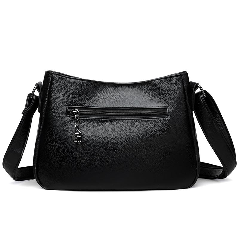 Damentasche mittleren Alters Weiche Leder Schultertasche Umhängetasche Muttertasche