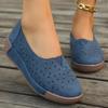 Fashion 2024 Hot Sale Women's Shoes Slip-on Women's Flats Fashion Hollow Out Casual Flat Shoes New Round Toe Plus Size Flat Low Heels