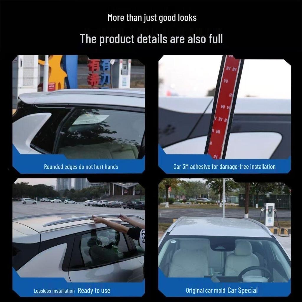 Changan Qiyuan Q05 Roof Rack Luggage Strips – Black Exterior, Fits 26 Models.