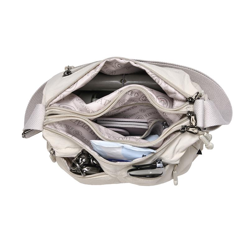 Lightweight Large Capacity Multi-Pocket Nylon Crossbody Bag