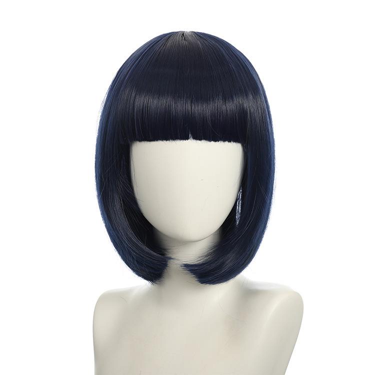 Perruque synthétique Bob courte avec frange pour femme, cheveux naturels, blonds ombrés, roses, Cosplay, fête Lolita, résistants à la chaleur, Halloween