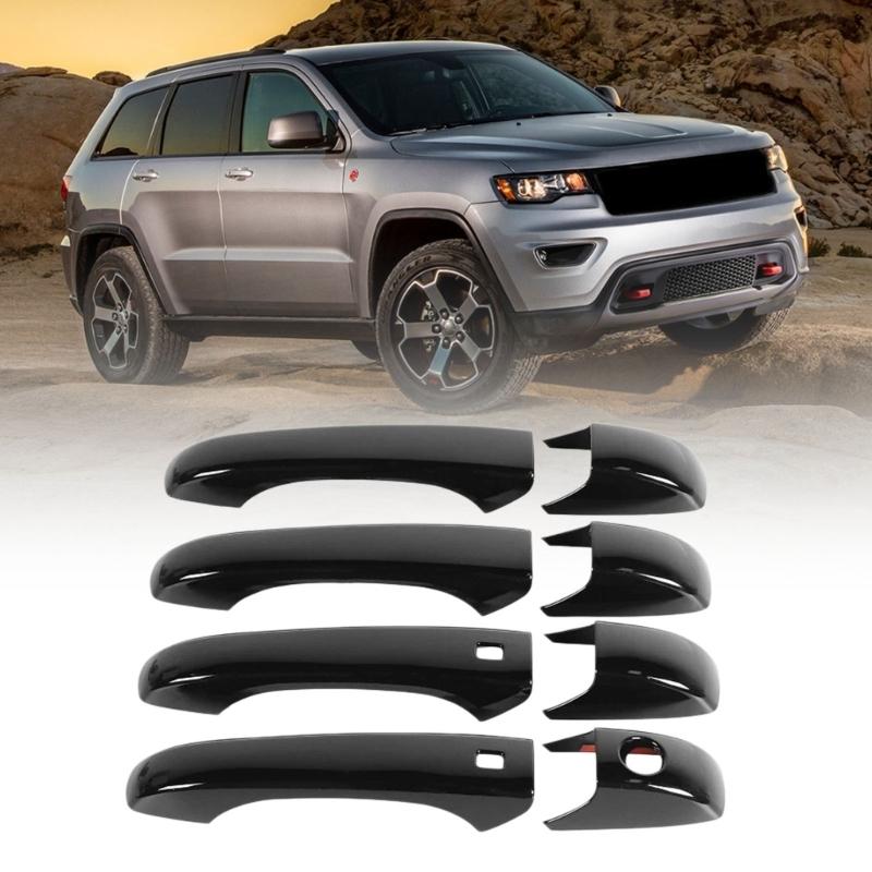 Pack Of 4 ABS Door Handle Covers with Anti Slip Grip & Easy Installation Vehicle Accessories for Multiple Automotive