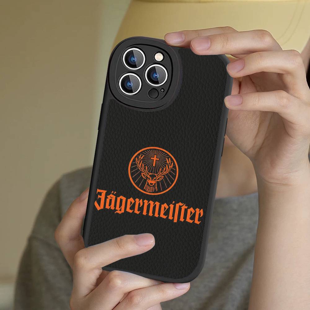 Hot J-Jagermeisters Soft Leather Phone Case For Iphone 13 15 Pro Max 12 Mini 11 14 16 Plus Covers