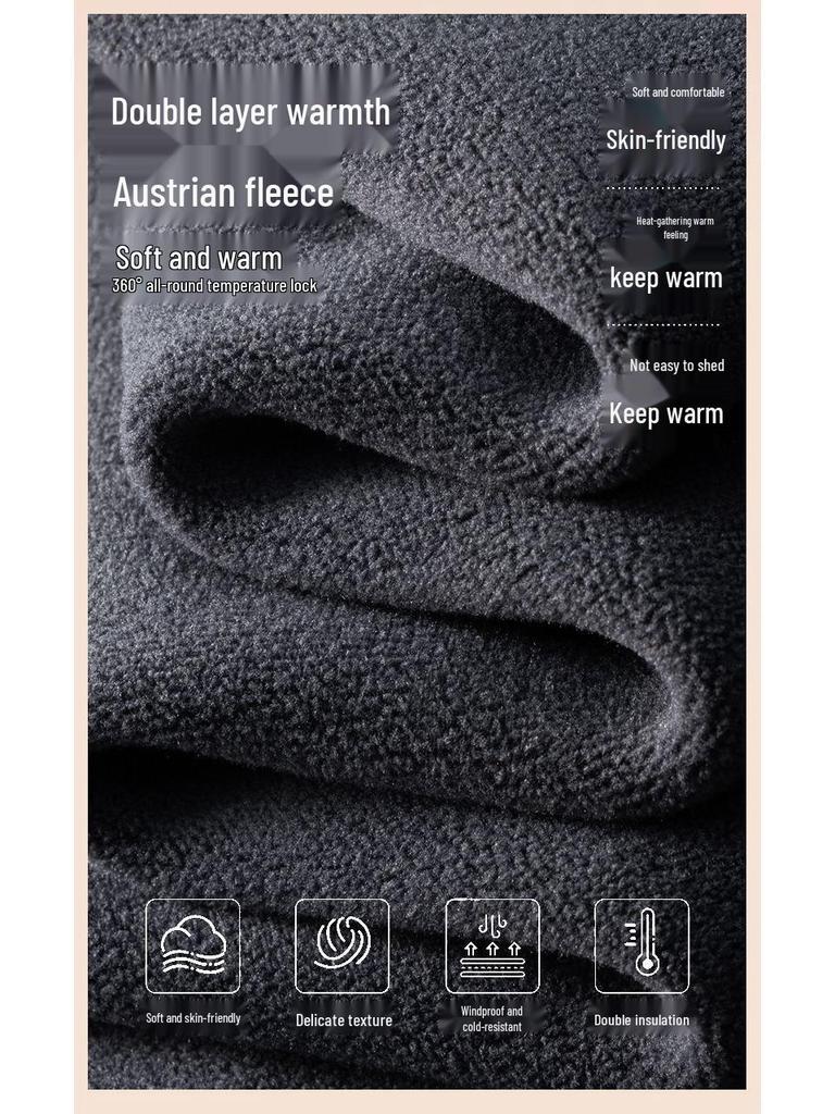 2025 Men's Lambswool Cotton Jacket - Thick Velvet Outerwear for Autumn/Winter