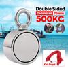 75mm 500KG 10M Oboustranné rybářské magnety Kulatý hák Záchranný magnet Držák vybavení pro mořský rybolov s kroužkem a lanem