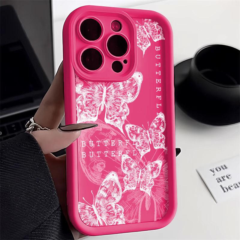 Line Butterfly Suitable for iPhone17promax Mobile Phone Case 14 Niche Xs/xr Anti-drop 12pro Transparent 15