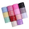 6cm*25Yards Rainbow Love Heart Tulle Ribbon for Crafts Gift Diy Package Wrap Decorative Ribbons Love Stars Lace Christmas Decor