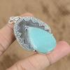 Wedding Gift For Her 925 Sterling Silver Natural Amazonite Gemstone Pendant