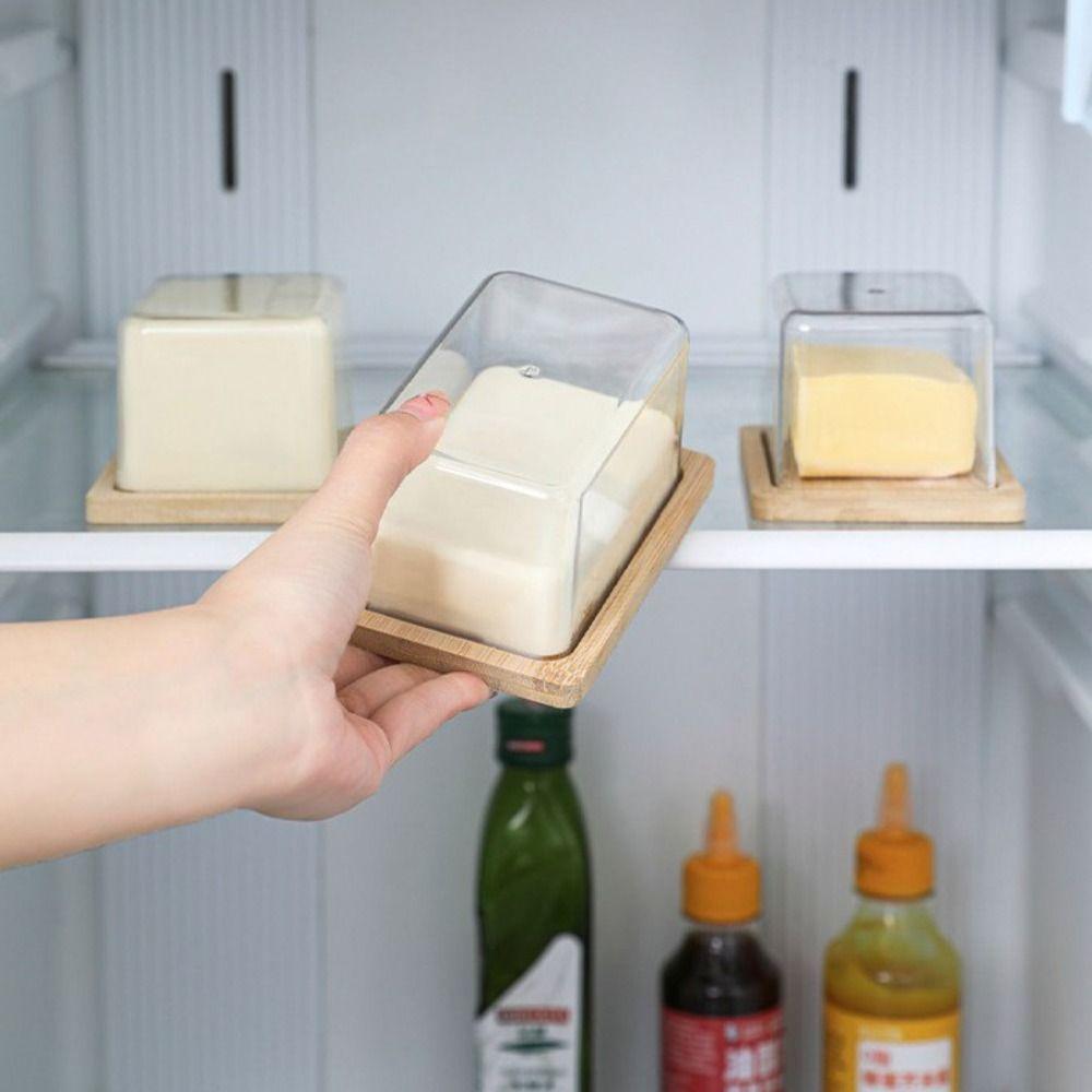 Bamboo Countertop Butter Dish Nordic Style Desset Box Kitchen Storage Box Butter Storage Box  Party