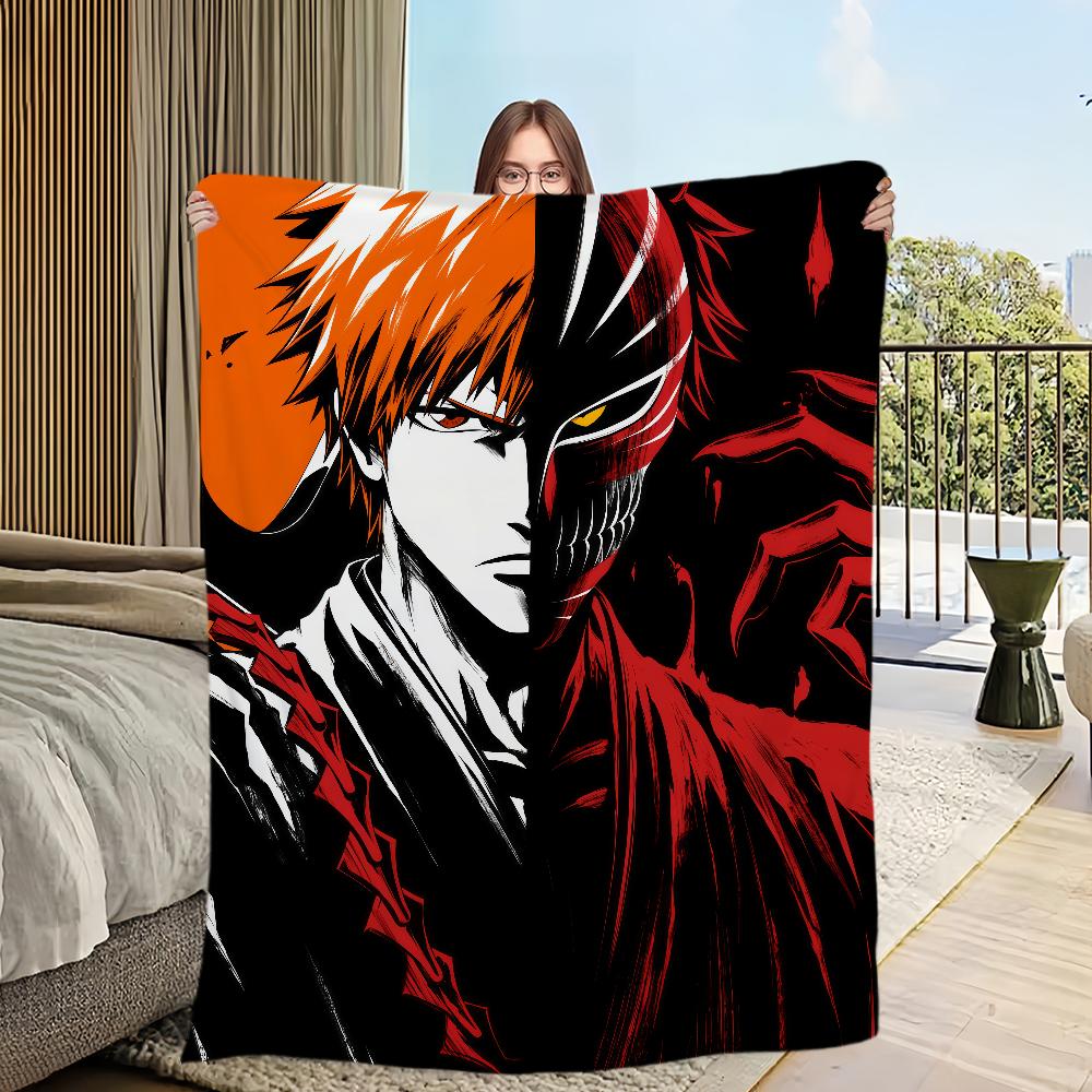 

Hot-blood manga Anime b-bleach Blanket Flannel warm comfort soft plush blanket for sofa living room office bedroom travel gift 30x40in