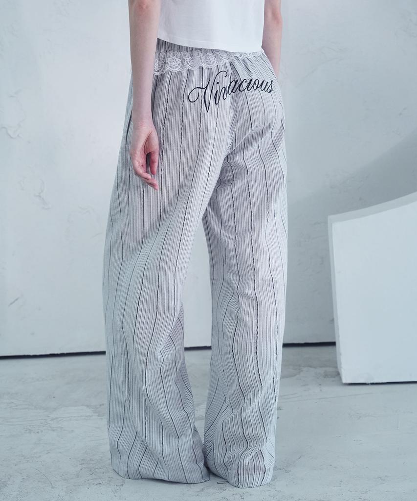 VIVACIOUS Boheme Striped Pants Navy