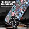 Magnetic Colorful Flower Phone Case For iPhone 17 15 16 Pro Max 14 13 Pro 17 For Magsafe Wireless Charge Soft Edge Hard PC Cover