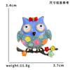 Creative Cute Owl Brooches for Women Funny Cartoon Animal Badge Pins Jewelry Clothes Accessories Gift