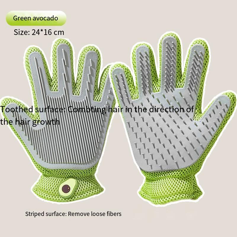 Silicone Pet Grooming Glove CatDog Hair Remover Brush Gentle MassageComb EfficientFloating Hair Removal Bathing Tool PetSupplies