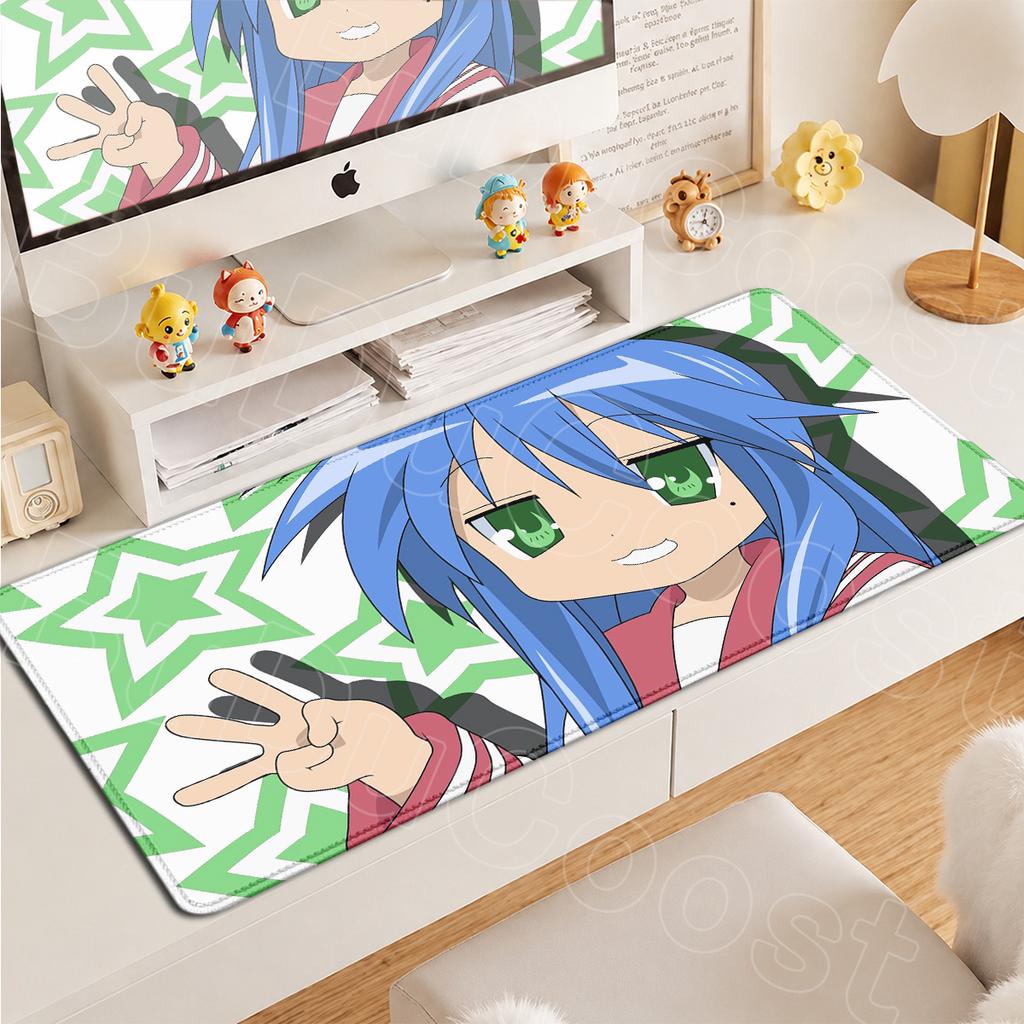 900x400mm Laptop Anime Keyboard Desktop Mats Lucky Star Kawaii Girl Konatas Izumis Mouse Pad Large Extended Non-slip Game Carpet