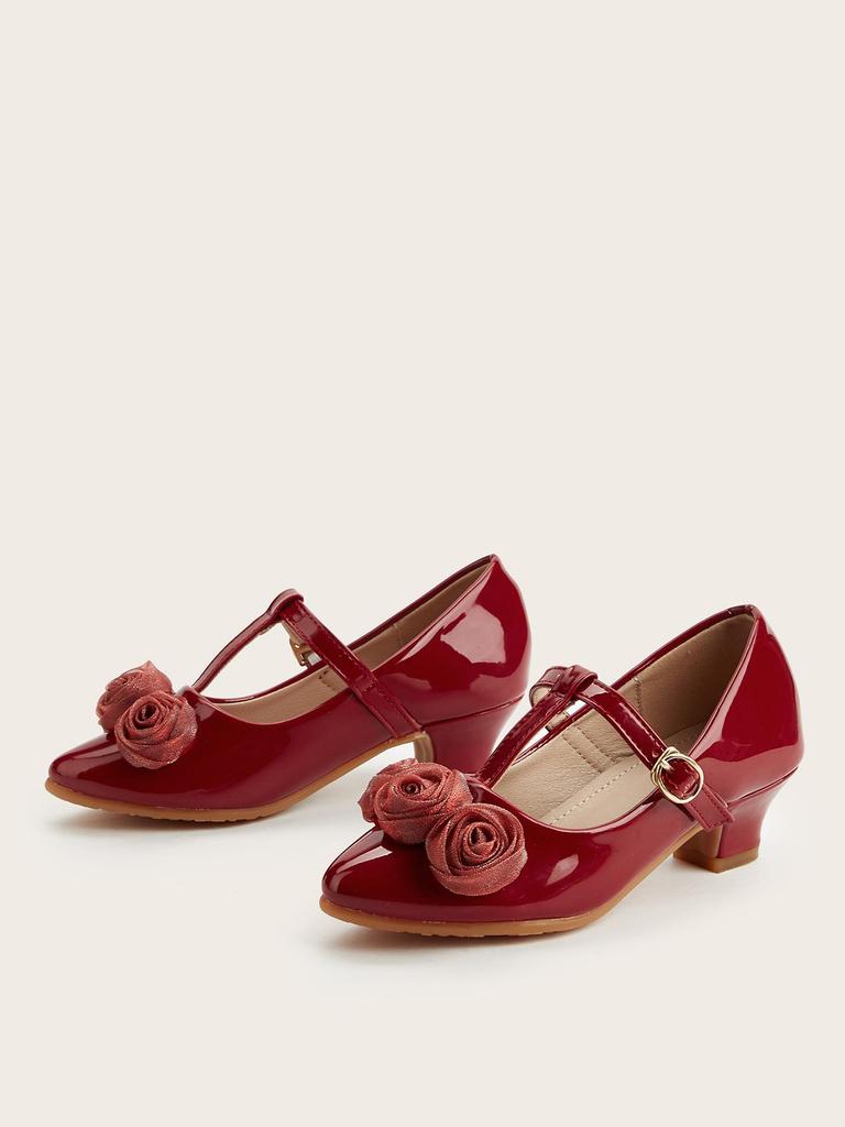 Escarpins à Lacets Pointus pour Filles Hiver 2025 - Chaussures Élégantes en Cuir pour Petites Filles