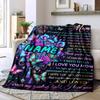 Mom'S Love And Gratitude Multi Purpose Personalized Text Soft Cozy Suitable For Sofa Couch Office Bed Picnics For All Occasions Modern Gift For Travel