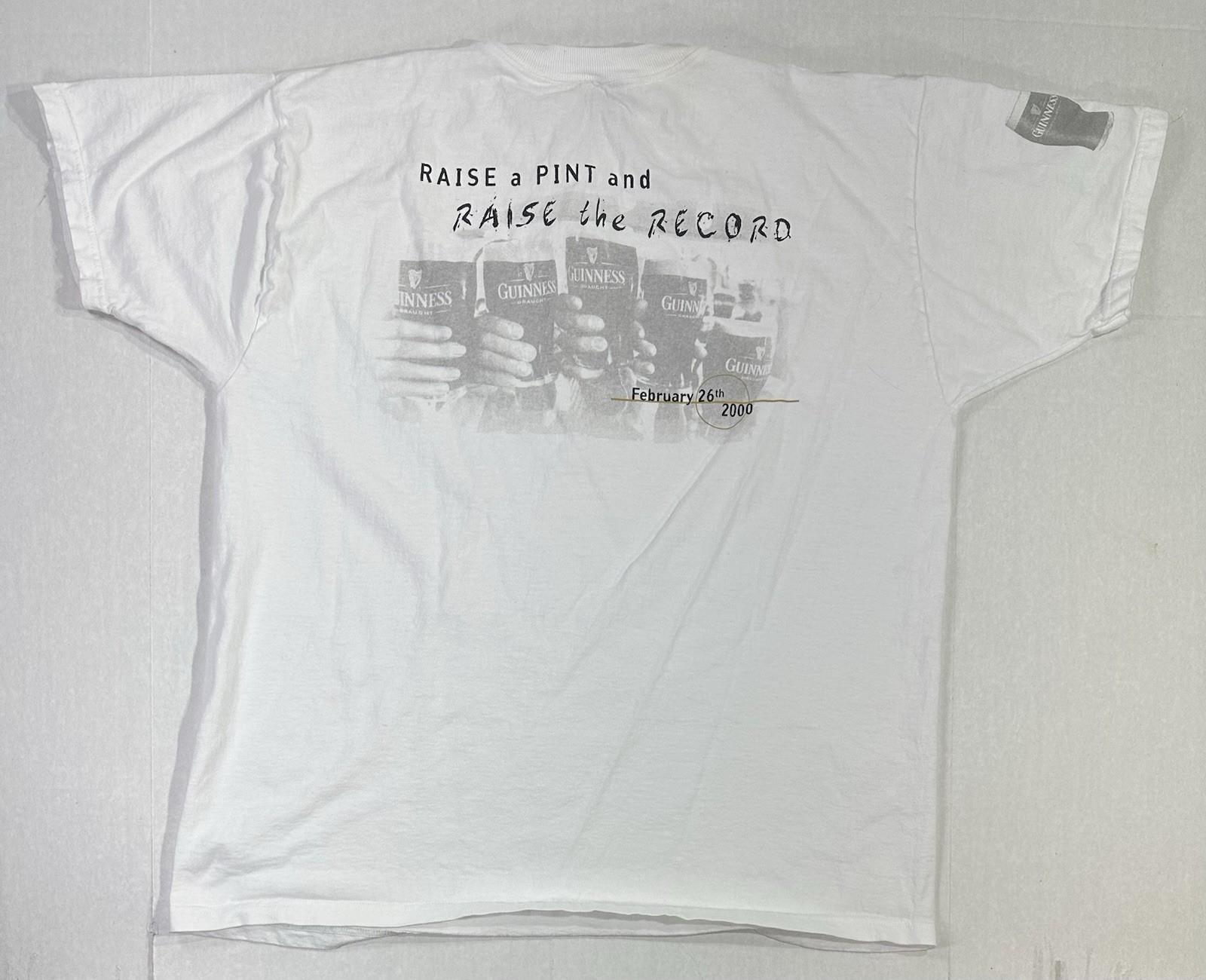 Vintage 2000 Guinness Great Guinness Toast Tee Raise a Pint Beer Shirt XL Unisex T-Shirt M
