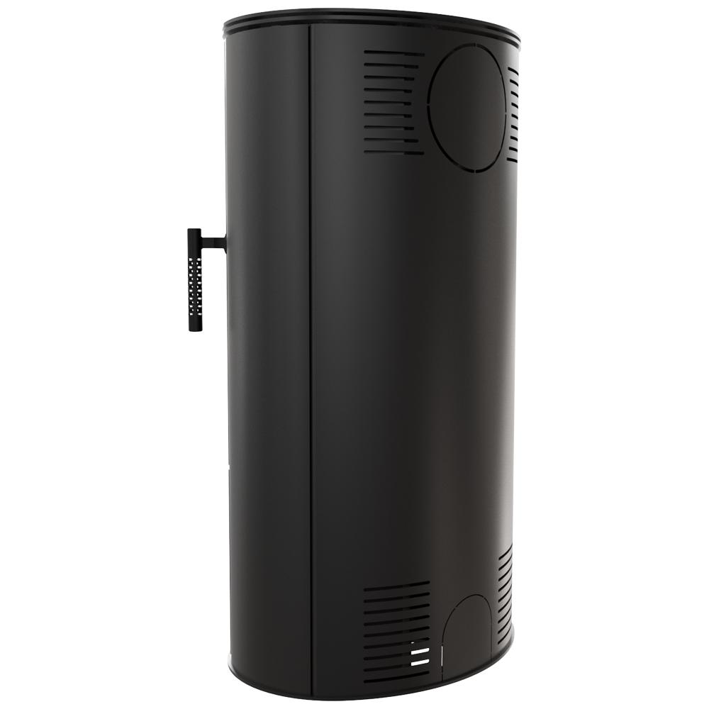 Piec stalowy na drewno KRATKI ROLLO 7 kW Ø 150 czarny thermotec