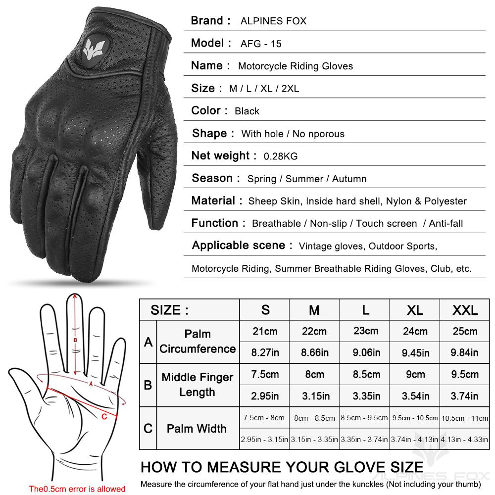 2025 Summer New Vintage Leather Motorcycle Gloves Men Black Wear-resistant Guantes Touchscreen Anti-slip Retro Motobiker Luvas