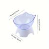 1pc For Cats Dogs Feeders Non-slip Pet Food and Water Bowls Cat Bowl Feeding Products Pet Supplies With Stand Base Transparent
