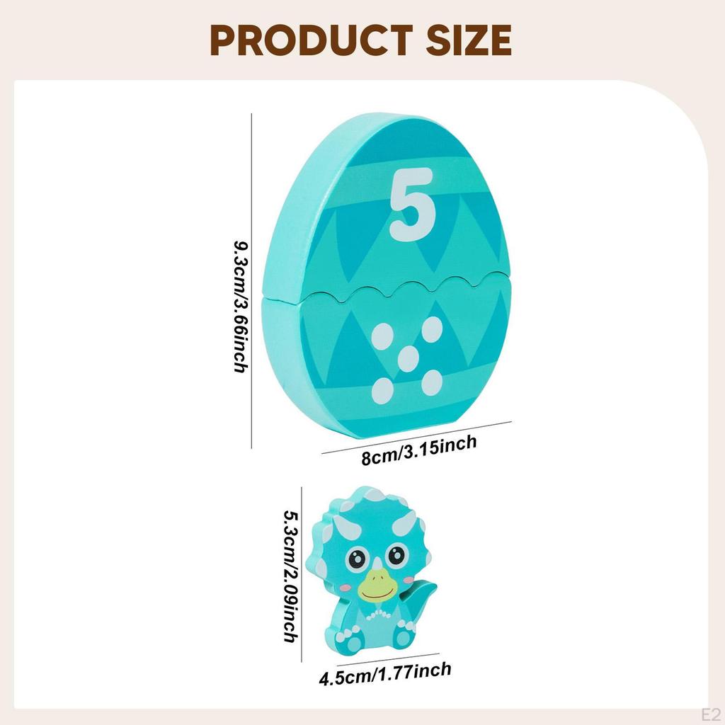 Color Matching Game Early Learning Educational Toy Number Counting Wooden Recognition for Kids