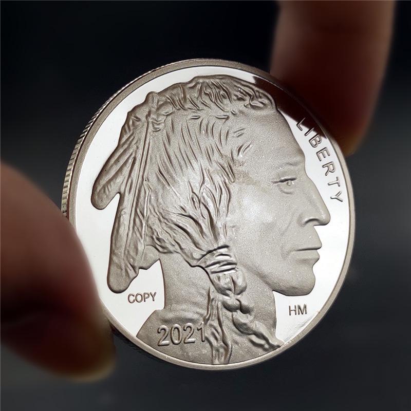 Памятная монета «Американский бизон» 2024 года с серебряным покрытием