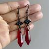Gothic Style Bat Waterdrop Crystal Earrings For Women With Handcrafted Alloy Design