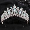 Barocke Kristall Diademe und Kronen Stirnband für Damen Strass-Abschlussball Diadem Braut Hochzeits-Haarschmuck Schmuck Krone Diadem