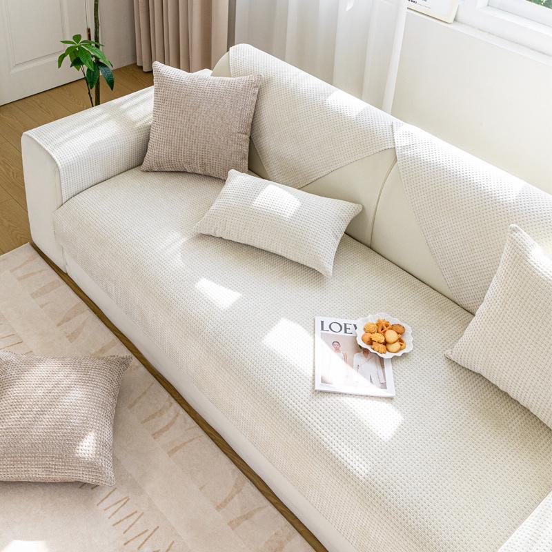 

Вафельный Чехол на диван Четыре сезона Универсальная Подушка для дивана Оптом Шенилл Нескользящая Простая Подушка для дивана Однотонный Чехол для дивана Внешняя торговля 70*70cm