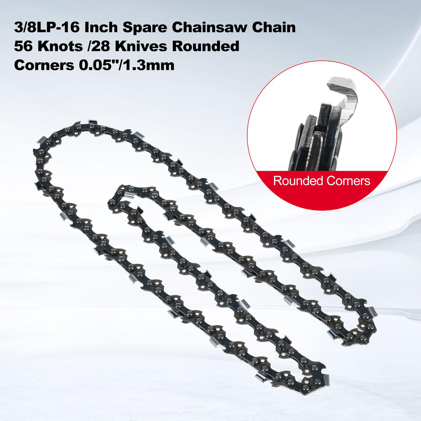 

Easy Assemble Spare Chainsaw Chain 3 8LP 16 Inch (56 Knots 28 Knives Rounded Corners 0.05 1.3mm) Chain Saw Chain