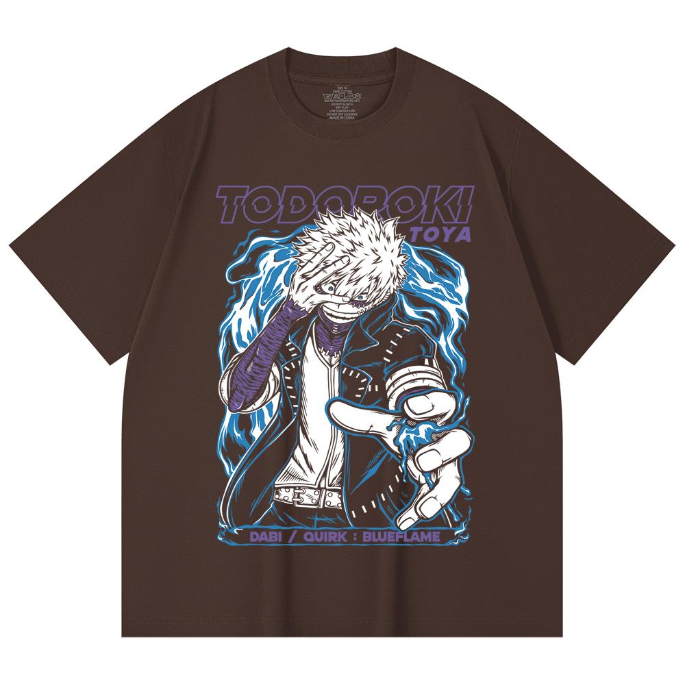 230 Gsm 100% Cotton My Hero Academia V11 Dabi Print Unisex Heavy Cotton T Shirt