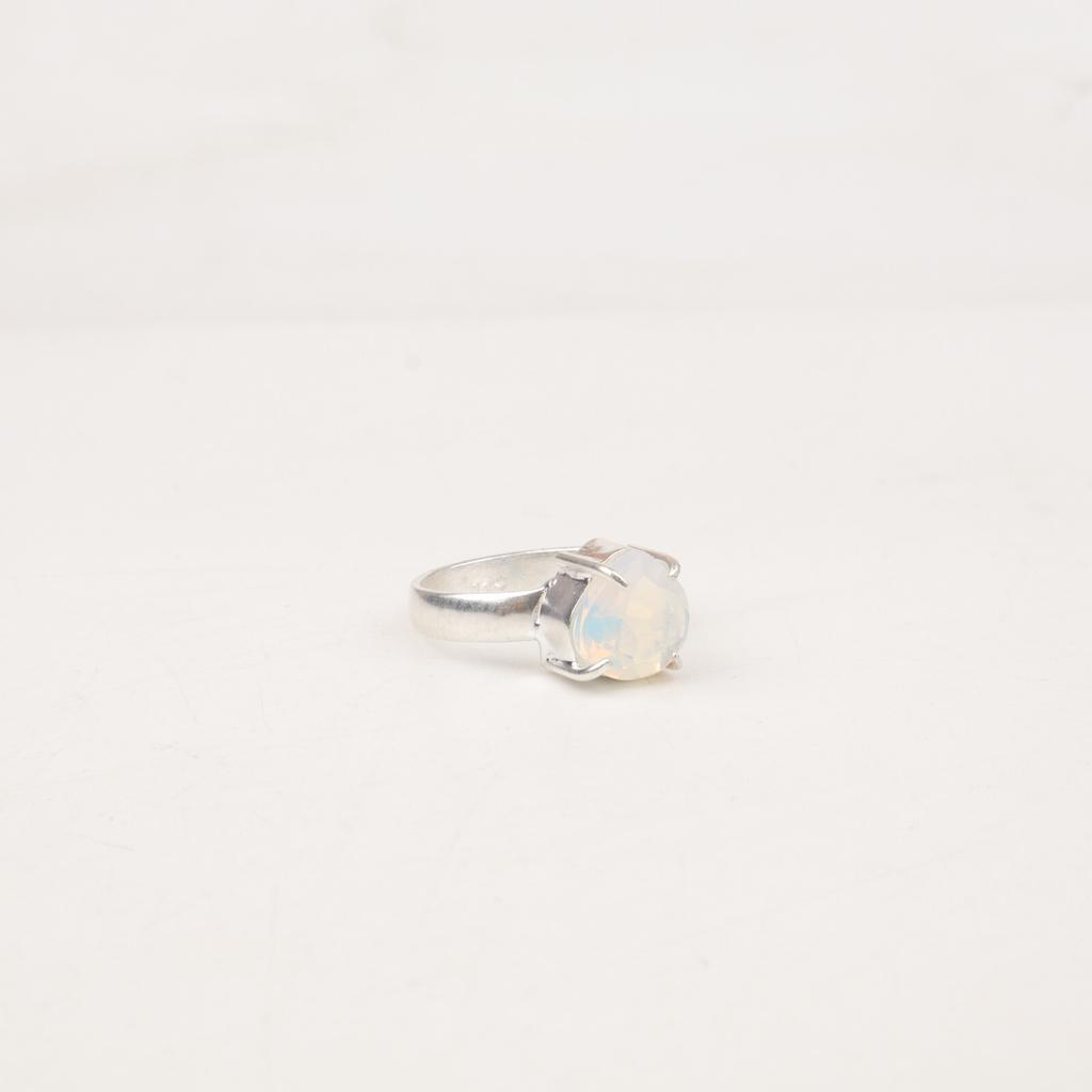 Natural Milky Opal Gemstone 925 Sterling Silver Jewelry Handmade Stylish Ring RR-43-13