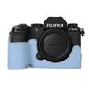 Magnetický PU kožený poloviční kryt na fotoaparát pro Fujifilm XS20 Fuji X-S20 s texturou kůže liči a spodním otevíracím krytem